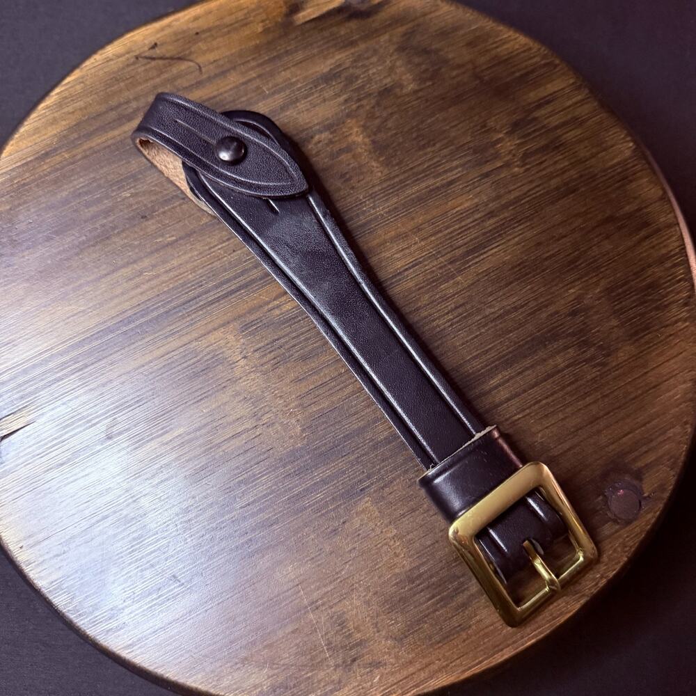 Jay-Pee Shoulder Strap Buckle Piece Size 6.5" Sam Browne Plain Black Leather